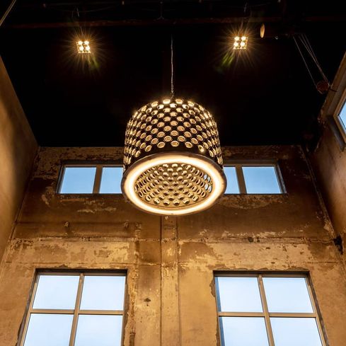 Egenprodusert ledlampe fra Hunsfos fabrikker