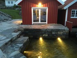 Ny brygge og båthus på Herøya