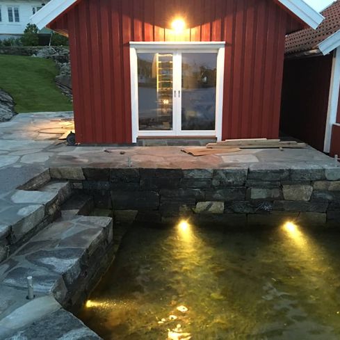 Ny brygge og båthus på Herøya